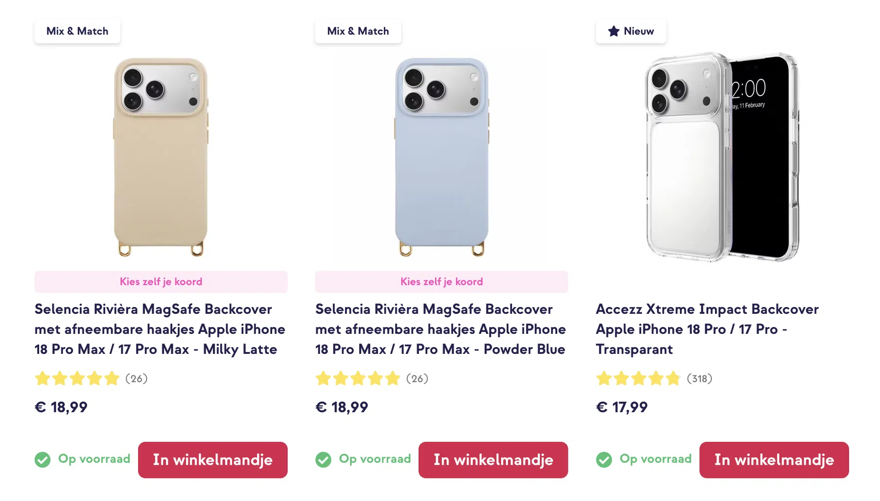 hoesjes iPhone 18 Pro